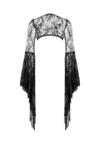 Load image into Gallery viewer, Gothic Deep-V Lace Bell Sleeve Cape BW177 - Gothlolibeauty