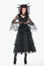Load image into Gallery viewer, Gothic Deep-V Lace Bell Sleeve Cape BW177 - Gothlolibeauty