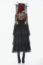 Load image into Gallery viewer, Gothic Deep-V Lace Bell Sleeve Cape BW177 - Gothlolibeauty