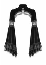 Load image into Gallery viewer, Gothic Court Style Velvet Shrug Lace-Spliced Flare Sleeve Bolero BW179