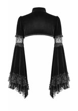 Load image into Gallery viewer, Gothic Court Style Velvet Shrug Lace-Spliced Flare Sleeve Bolero BW179
