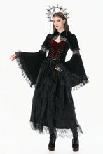 Load image into Gallery viewer, Gothic Court Style Velvet Shrug Lace-Spliced Flare Sleeve Bolero BW179