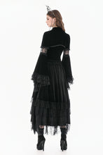 Load image into Gallery viewer, Gothic Court Style Velvet Shrug Lace-Spliced Flare Sleeve Bolero BW179