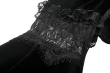 Load image into Gallery viewer, Gothic Court Style Velvet Shrug Lace-Spliced Flare Sleeve Bolero BW179