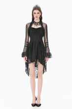 Load image into Gallery viewer, Gothic Romantic Mesh Bolero with Ruffled High Neck and Bell Sleeves BW180