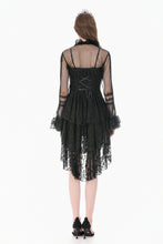 Load image into Gallery viewer, Gothic Romantic Mesh Bolero with Ruffled High Neck and Bell Sleeves BW180