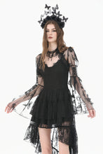 Load image into Gallery viewer, Gothic  Ruffled Butterfly Embroidery Sheer Lace Bolero BW181