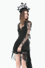 Load image into Gallery viewer, Gothic  Ruffled Butterfly Embroidery Sheer Lace Bolero BW181