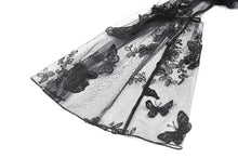 Load image into Gallery viewer, Gothic  Ruffled Butterfly Embroidery Sheer Lace Bolero BW181