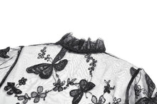 Load image into Gallery viewer, Gothic  Ruffled Butterfly Embroidery Sheer Lace Bolero BW181