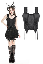 Load image into Gallery viewer, Gothic detachable coffin design corset CW079
