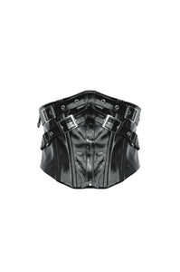 Punk Patent Leather Metal Waist Corset CW089