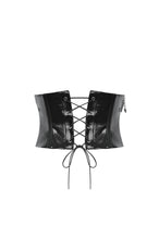 Load image into Gallery viewer, Punk Patent Leather Metal Waist Corset CW089