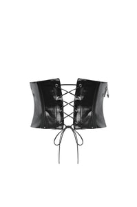 Punk Patent Leather Metal Waist Corset CW089