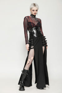 Punk Patent Leather Metal Waist Corset CW089