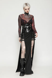 Punk Patent Leather Metal Waist Corset CW089
