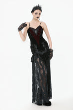 Load image into Gallery viewer, Romantic Heart Velvet Corset with Jewel Chains CW092