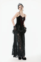 Load image into Gallery viewer, Romantic Heart Velvet Corset with Jewel Chains CW092