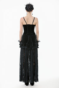 Romantic Heart Velvet Corset with Jewel Chains CW092