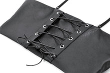 Load image into Gallery viewer, Punk Belted Corset Top with Grommet Lace-Up and Metal Detail CW095