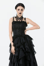 Load image into Gallery viewer, Elegant Floral Jacquard Bustier with Lace &amp; Rose Detail CW097