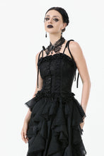 Load image into Gallery viewer, Elegant Floral Jacquard Bustier with Lace &amp; Rose Detail CW097