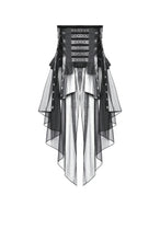 Load image into Gallery viewer, Industrial Grommet Lace-Up High-low Corset with Mesh Hem CW098