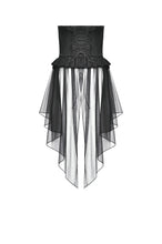 Load image into Gallery viewer, Industrial Grommet Lace-Up High-low Corset with Mesh Hem CW098