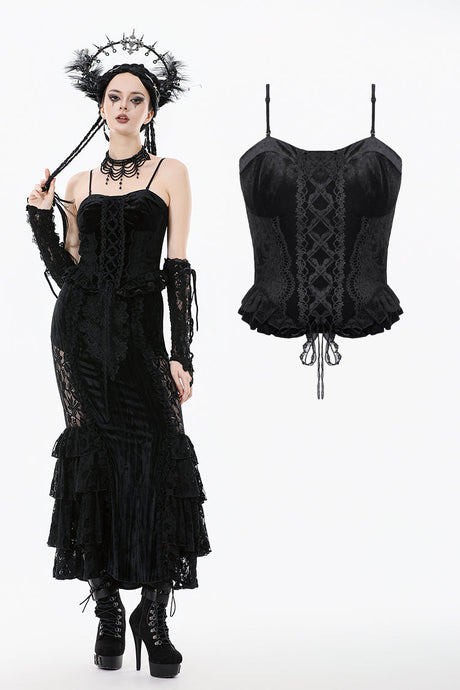 Gothic Velvet Lace Bustier CW101