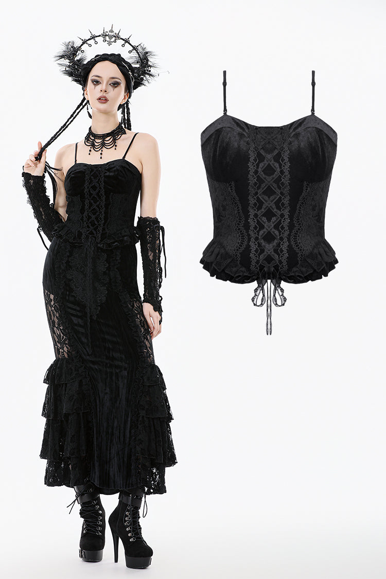 Gothic Velvet Lace Bustier CW101