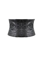 Load image into Gallery viewer, Punk PU Leather Corset Belt with Heart Eyelet Strap CW102