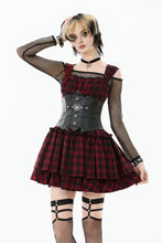 Load image into Gallery viewer, Punk PU Leather Corset Belt with Heart Eyelet Strap CW102