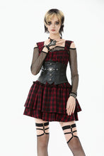 Load image into Gallery viewer, Punk PU Leather Corset Belt with Heart Eyelet Strap CW102