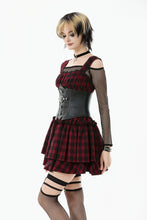 Load image into Gallery viewer, Punk PU Leather Corset Belt with Heart Eyelet Strap CW102