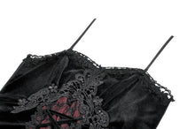 Load image into Gallery viewer, Gothic Black Red Velvet Lace Corset CW110 - Gothlolibeauty