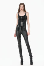 Load image into Gallery viewer, Goth Punk Dark Grey Faux-Leather Double-Buckle Lace-up Asymmetrical Corset Belt CW116