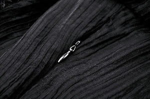 Black Negative Gothic Spiderweb Patchwork Princess Sleeve Maxi Dress DW1005