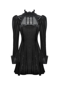 Gothic Velvet Lace Long-Sleeve Dress DW1006