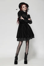 Load image into Gallery viewer, Gothic Velvet Lace Long-Sleeve Dress DW1006