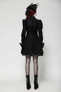 Gothic Velvet Lace Long-Sleeve Dress DW1006