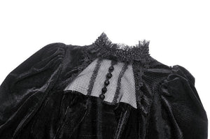 Gothic Velvet Lace Long-Sleeve Dress DW1006