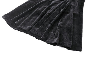 Gothic Velvet Lace Long-Sleeve Dress DW1006
