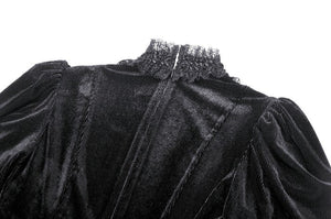 Gothic Velvet Lace Long-Sleeve Dress DW1006