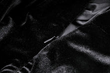 Load image into Gallery viewer, Gothic Dark Velvet Ruffle Hem Gem Pendant Off-Shoulder Mermaid Dress DW1010