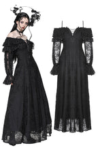 Load image into Gallery viewer, Gothic Off-Shoulder Layered Ruffle Elegant Maxi Dress DW1011