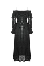 Load image into Gallery viewer, Gothic Off-Shoulder Layered Ruffle Elegant Maxi Dress DW1011