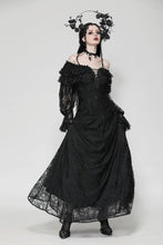 Load image into Gallery viewer, Gothic Off-Shoulder Layered Ruffle Elegant Maxi Dress DW1011