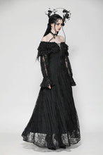 Load image into Gallery viewer, Gothic Off-Shoulder Layered Ruffle Elegant Maxi Dress DW1011