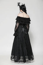 Load image into Gallery viewer, Gothic Off-Shoulder Layered Ruffle Elegant Maxi Dress DW1011