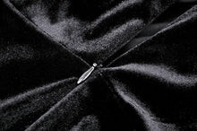 Load image into Gallery viewer, Gothic Slim-Fit Velvet Hollow Neckline Embroidered Button High Slit Maxi Dress DW1012